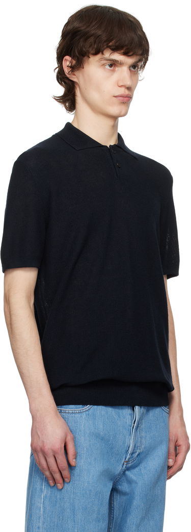Polotröja A.P.C. A.P.C. Jay Knit Polo Shirt Mörkblå | VIAJC-H23315, 1