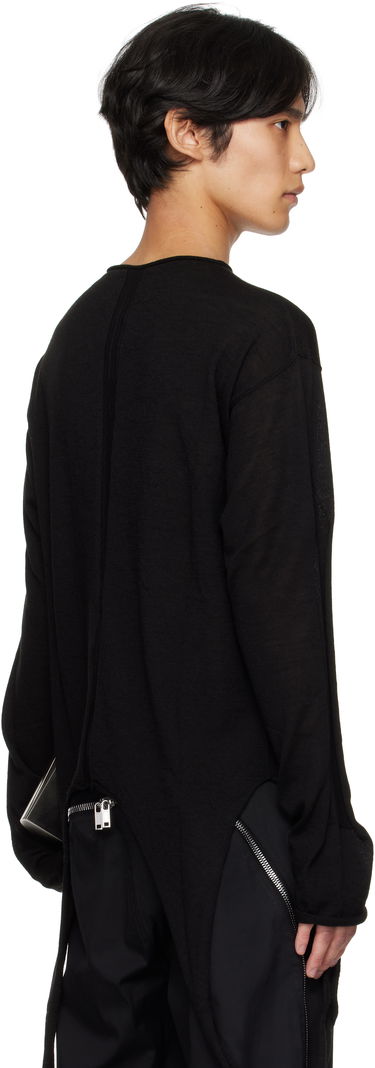 Sweater Rick Owens Rick Owens Concordians Slashed Pull Sweater Svart | RU02E1671 ML, 2