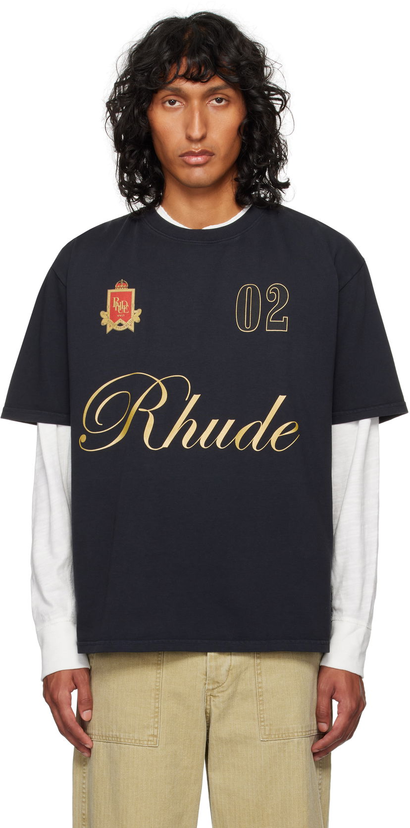 T-shirt Rhude Script T-shirt Svart | RHFW24TT29012