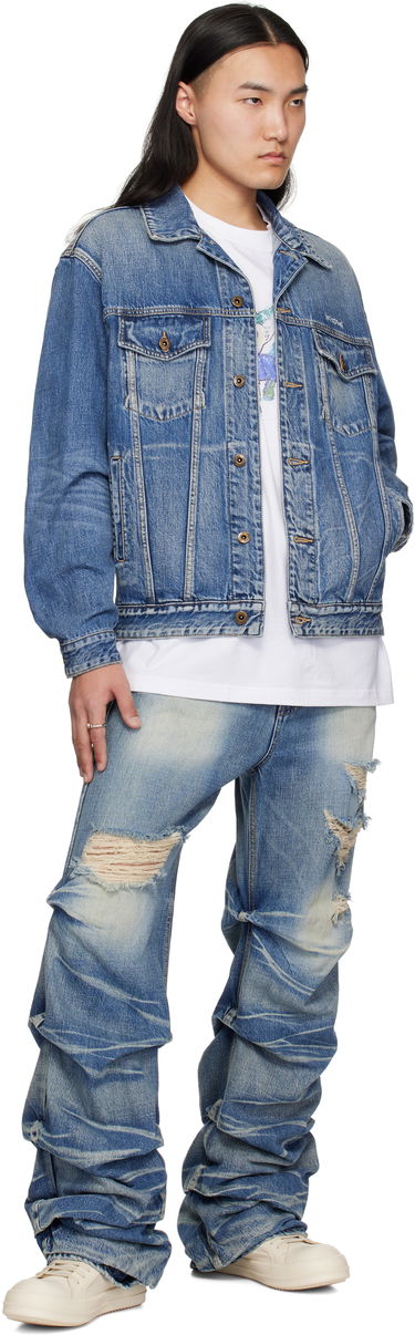 Jacka We11done We11done Washed Denim Jacket Blå | WD-DJ0-25-313-U-BL, 3
