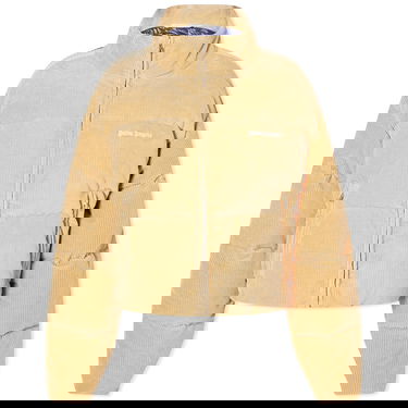 Pufferjacka Palm Angels Corduroy Cropped Down Jacket Beige | PWED018F23FAB0026101, 0