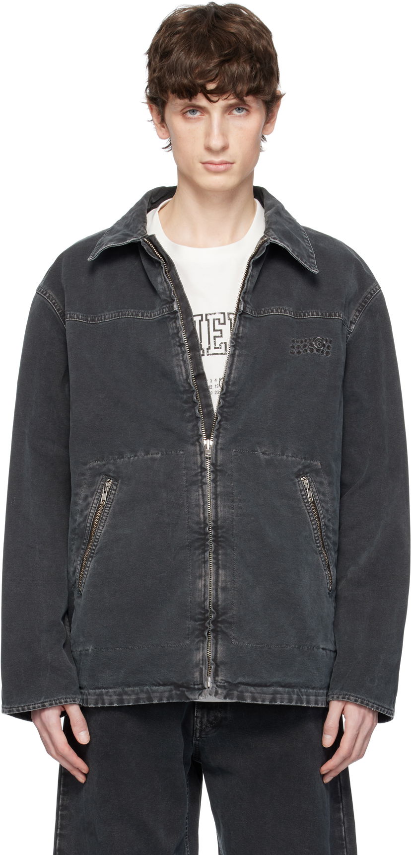 Jacka Maison Margiela MM6 Maison Margiela Sports Jacket Svart | SH0AM0041 M35249