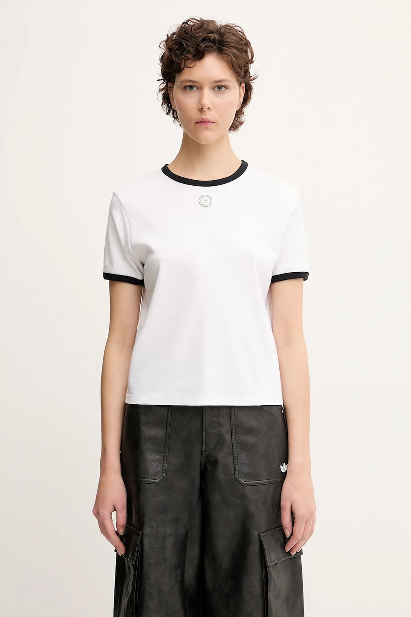 T-shirt Sporty & Rich Sporty & Rich Srhwc Ringer T-Shirt Vit | TO081622305WH01
