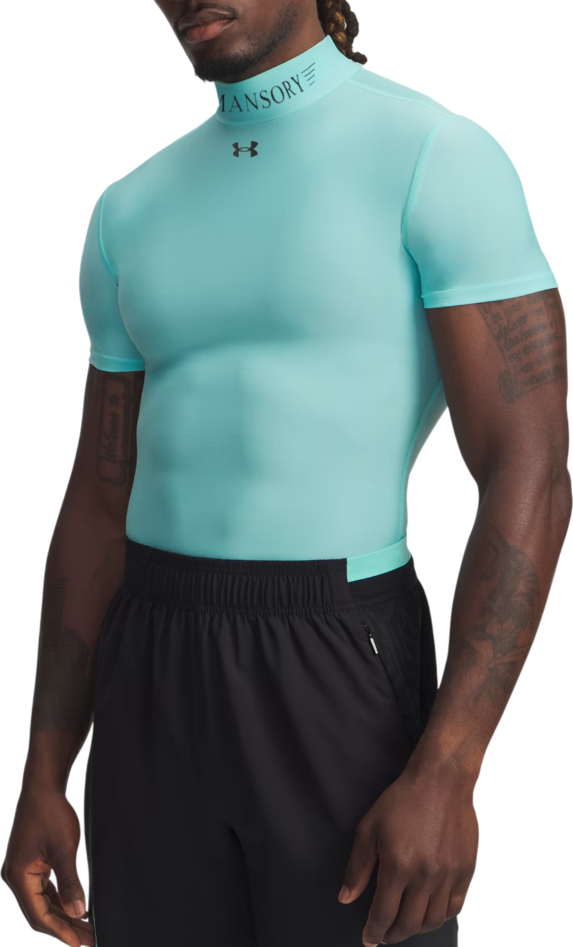 T-shirt Under Armour Compression Mock Short Sleeve Mansory HeatGear® Turkos | 6009091-425