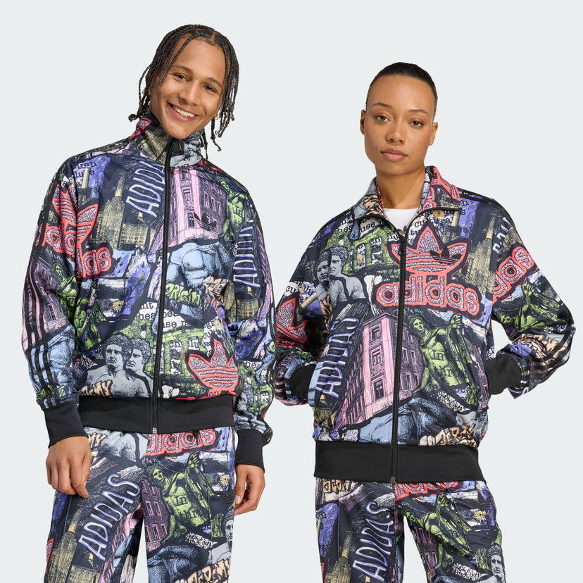 Träningsoverall adidas Performance Jeremy Scott Pride AOP Track Jacket Svart | JY2023