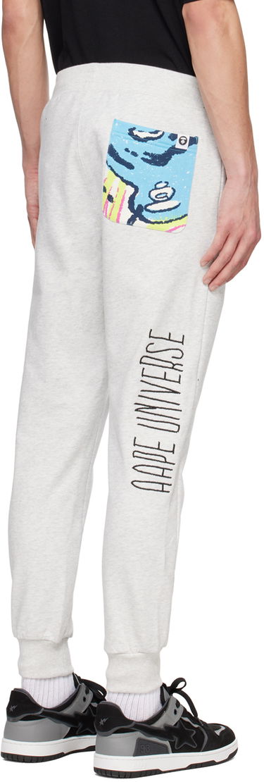 Träningsbyxor AAPE by A Bathing Ape AAPE by A Bathing Ape Embroidered Sweatpants Grå | AAPPTMA691XAMWH2, 2