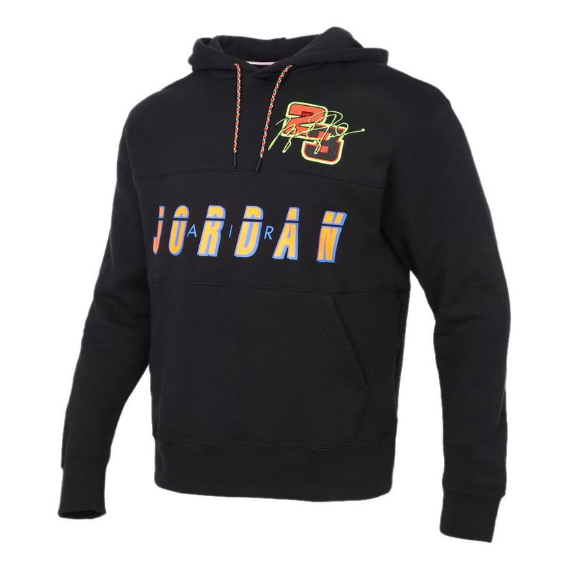 Sweatshirt Jordan Jordan Logo Print Basketball Hoodie Svart | CV2744-010