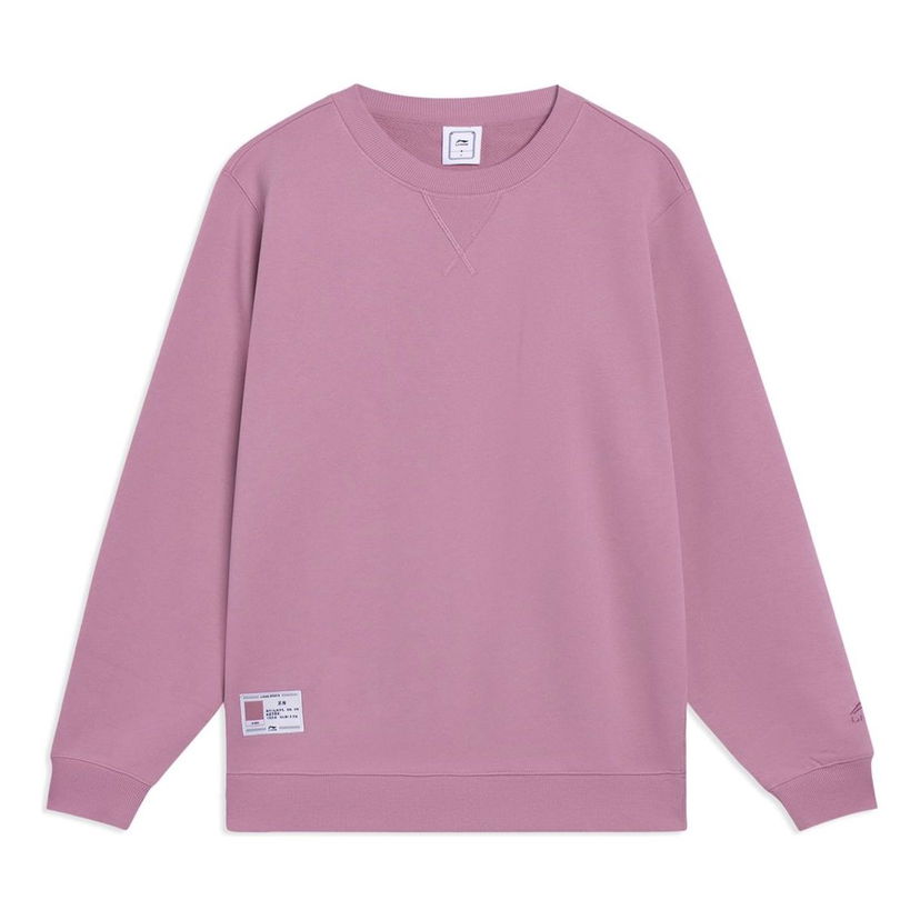 Sweater Li-Ning Lifestyle Crew Neck Pullover Rosa | AWDT073-9