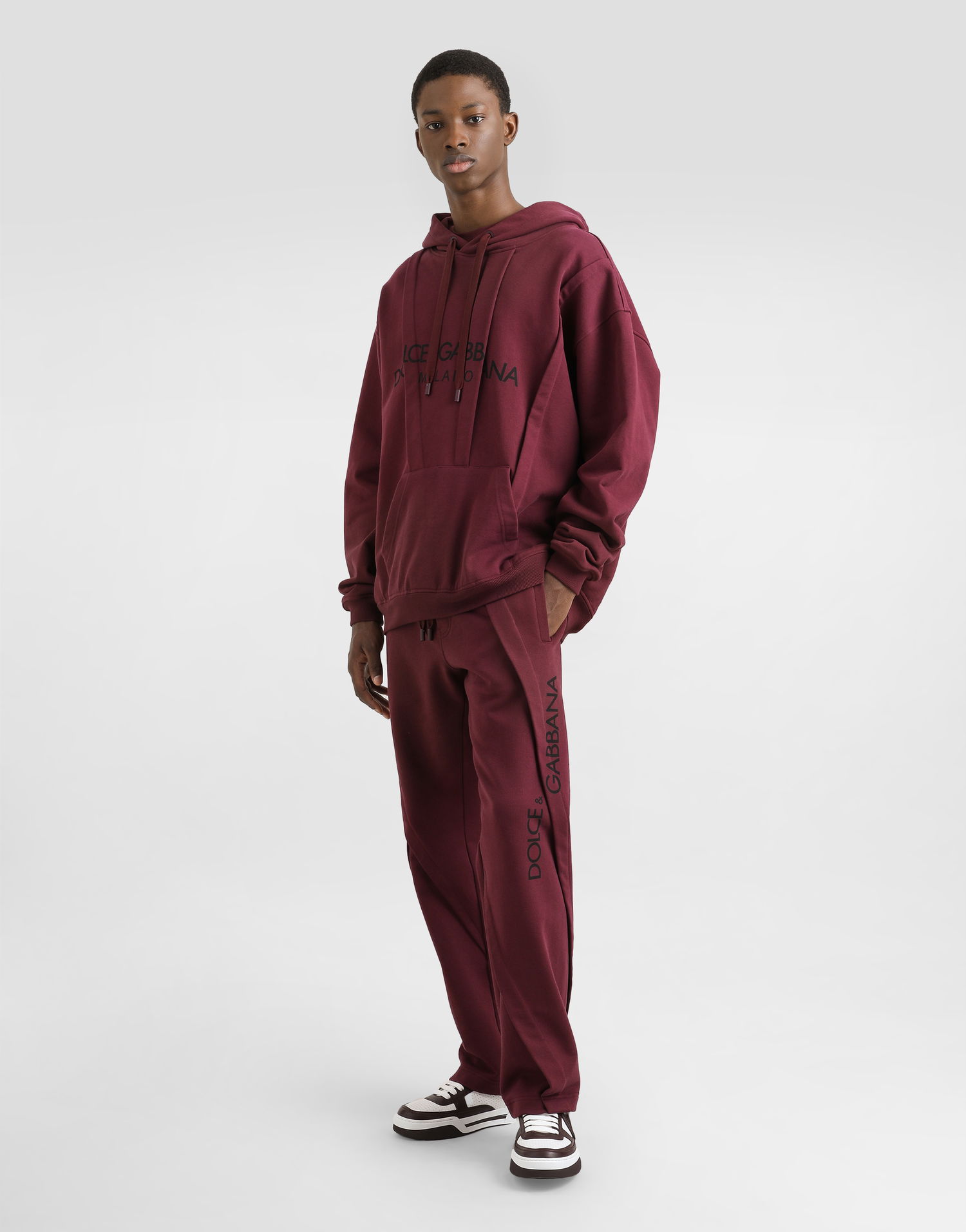 Träningsbyxor Dolce & Gabbana Dolce & Gabbana Stretch Jersey Jogging Pants Bourgogne | GP10ZTG7O2LF0130, 1