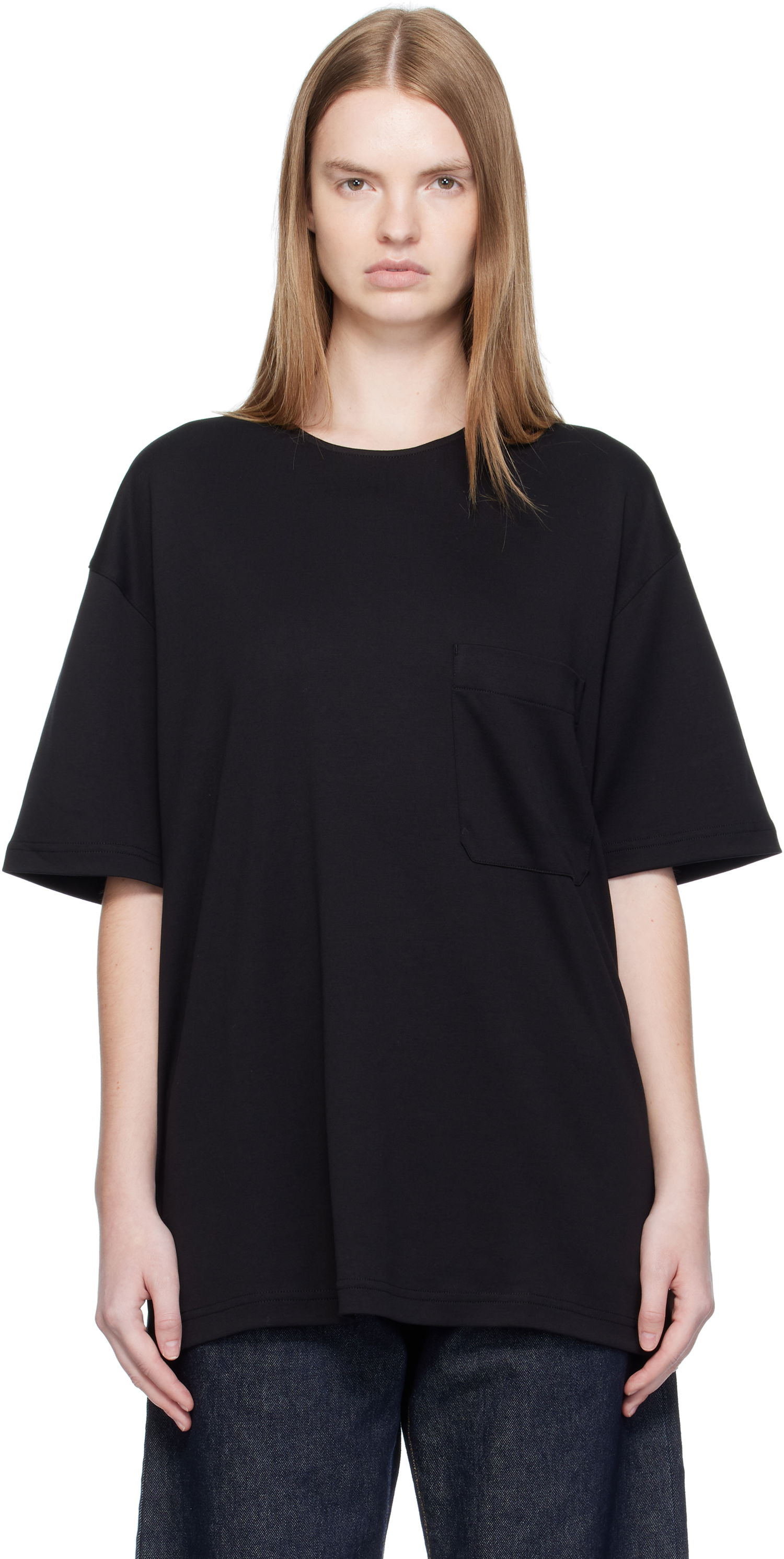 T-shirt LEMAIRE Lemaire Relaxed Pocket T-Shirt Svart | TO1457 LJ1043, 0