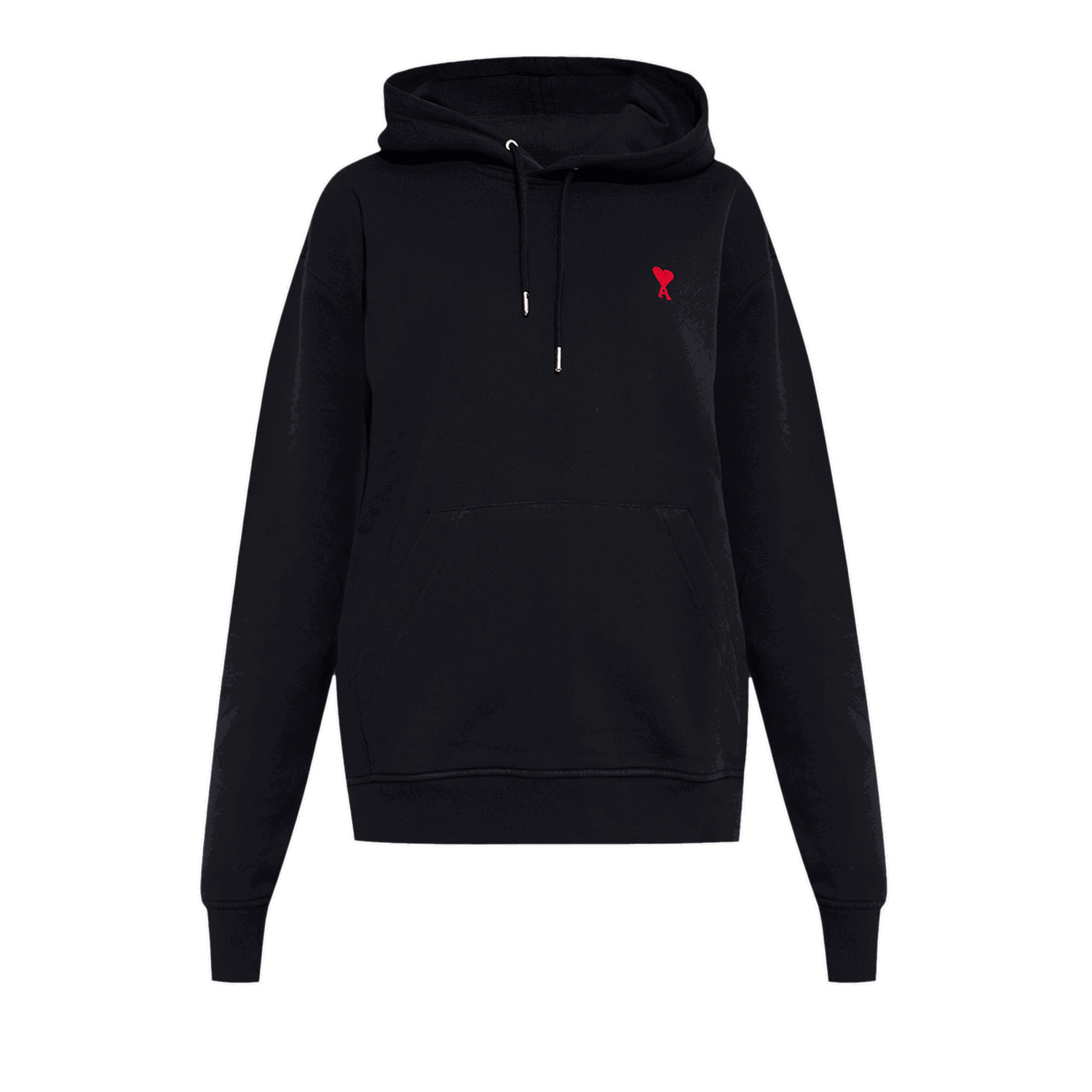 Sweatshirt AMI Hoodie Svart | BFUSW200 730 001, 0