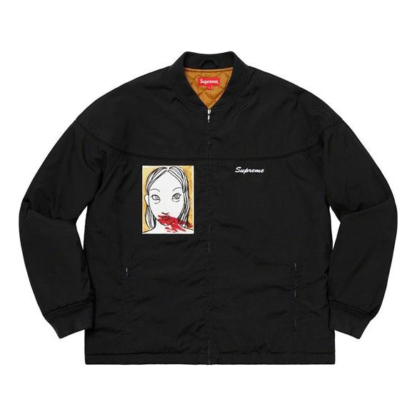 Bomberjacka Supreme Mug Shot Graphic Print Crew Jacket Svart | SUP-FW19-386, 0