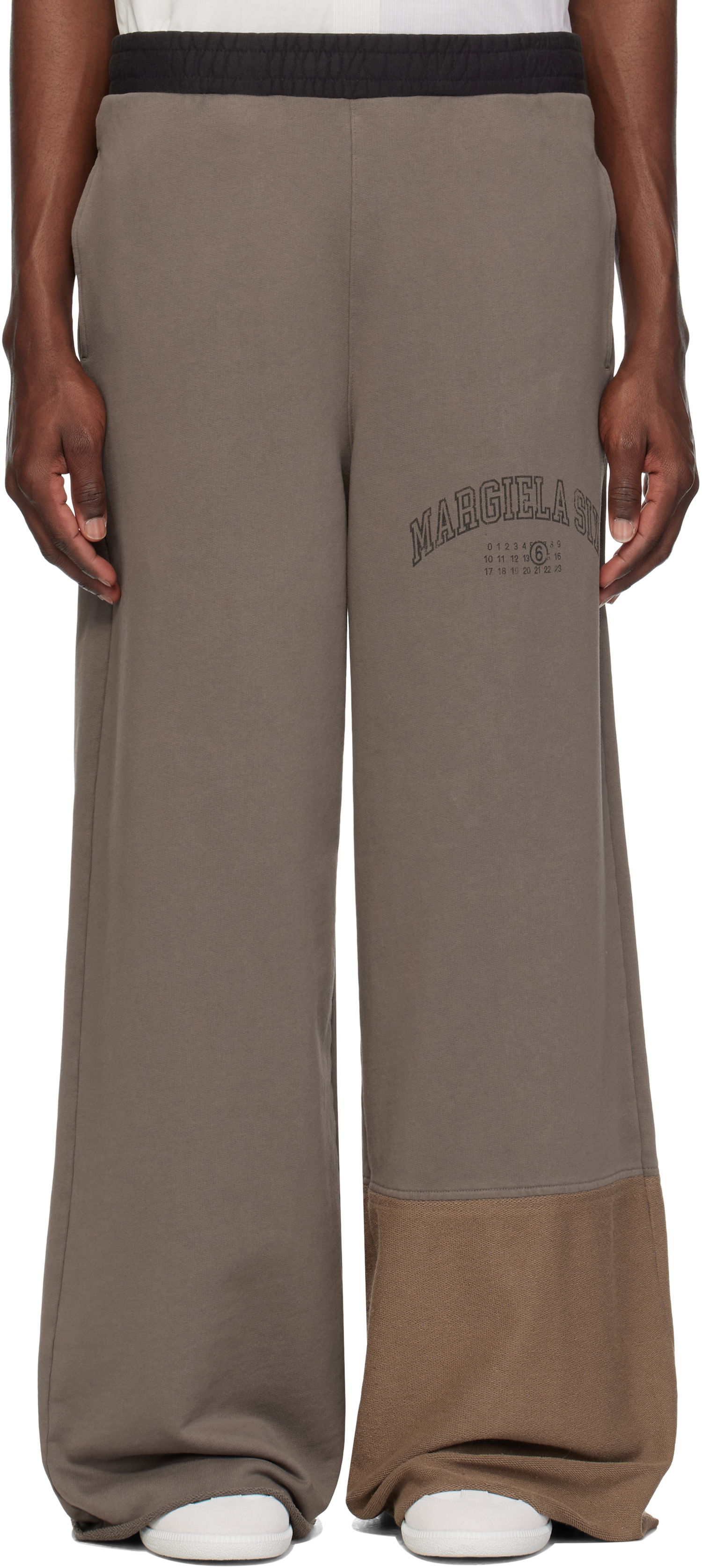 Träningsbyxor Maison Margiela MM6 Maison Margiela Washed Sweatpants Grå | SH0KA0041 MTJ016, 0