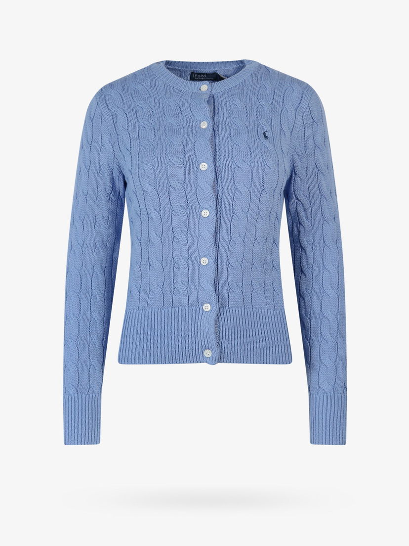 Sweater Polo by Ralph Lauren Cable Knit Buttoned Cardigan Blå | 211891643003