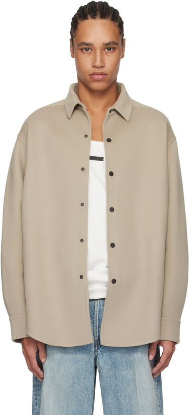 Skjorta Fear of God Fear of God Wool Cashmere Overshirt Beige | FGE230-330DWC, 0