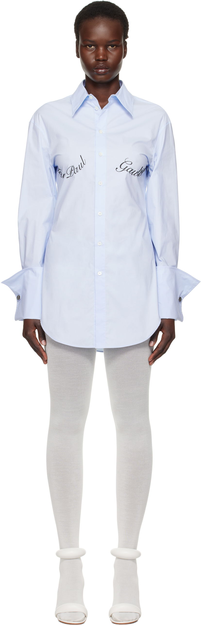 Skjorta Jean Paul Gaultier Jean Paul Gaultier Print Shirt Blå | 25/33-F-CH088I-C071-52