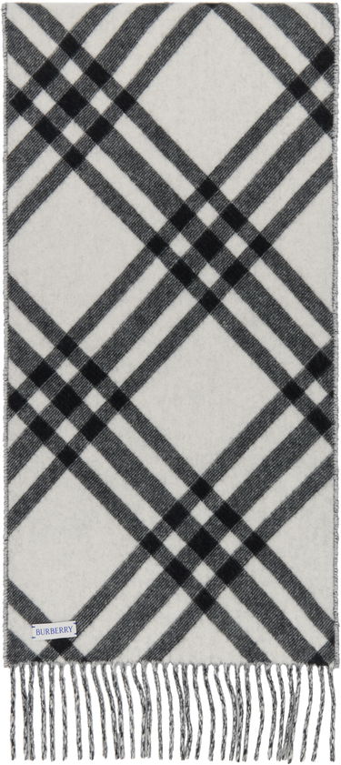 Halsduk Burberry Cashmere Check Scarf Svart | 8099650, 1