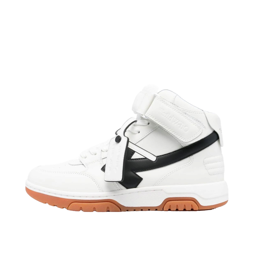 Sneakers och skor Off-White Out Of Office Mid Top "White Black Gum" Vit | OMIA259F23-LEA003-0110