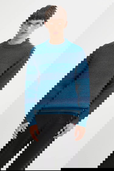 Sweater Barbour Barbour x Paul Smith Saddle Striped Wool Crewneck Sweater Flerfärgad | MKN1696BU91, 0