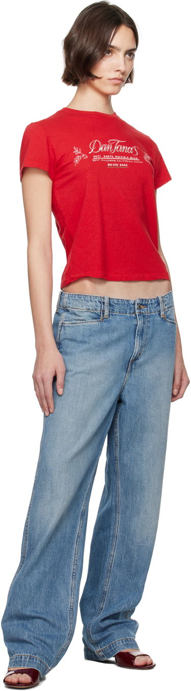 Crop top RE/DONE Re/Done Classic 'Dan Tana's' Cropped T-Shirt Röd | 024-02WCGT336, 3