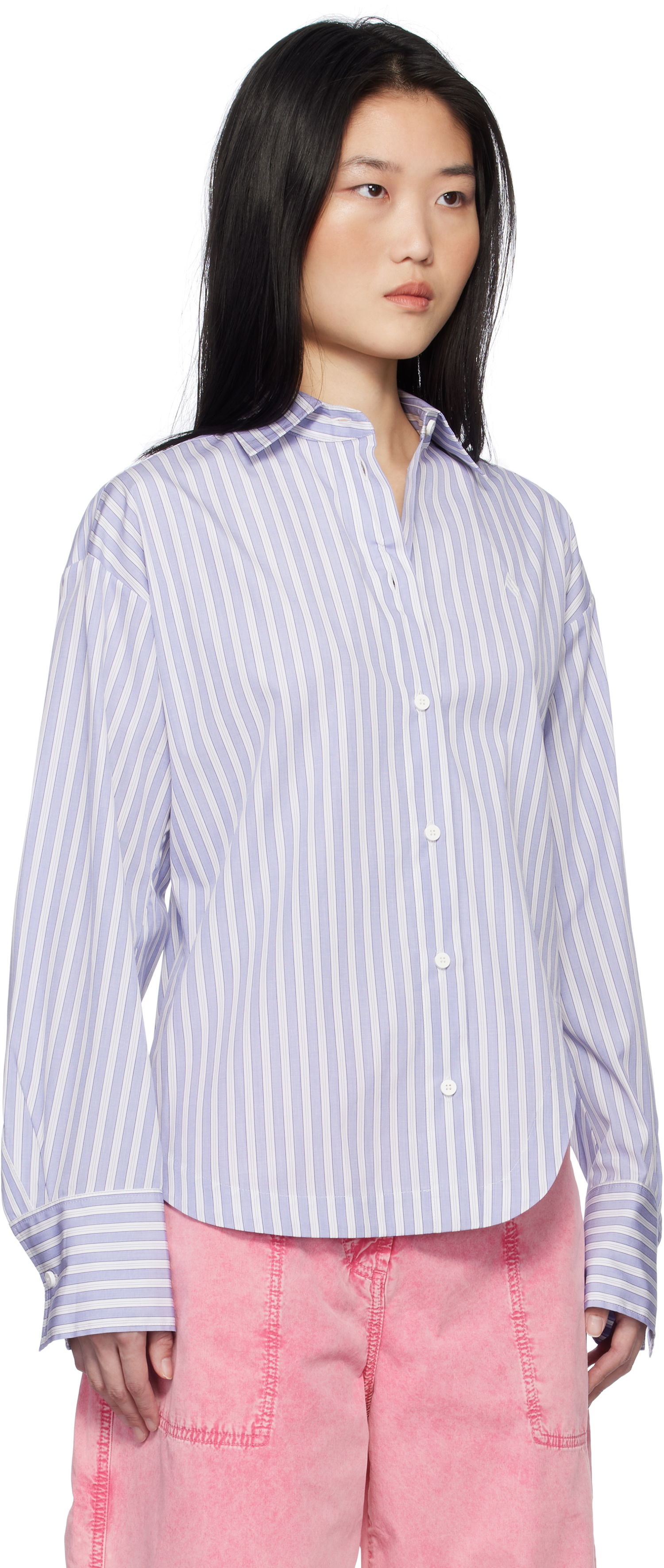 Skjorta The Attico Attico Eliza Striped Shirt Purpur | 250WCH00014 CCC051AA, 1
