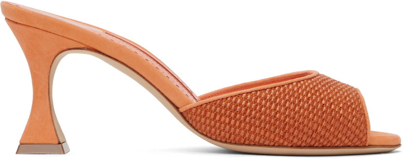 Tillbehör Manolo Blahnik Manolo Blahnik Jadara Heeled Sandals Orange | 424-1982