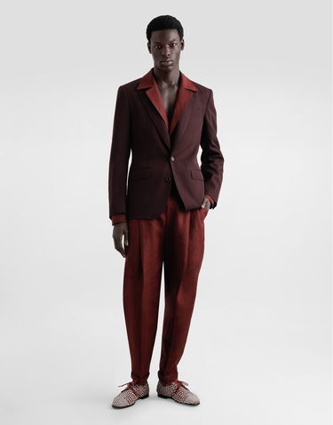 Jacka Dolce & Gabbana Dolce & Gabbana Single-Breasted Wool Jacket Bourgogne | G2TV4TFU2OWM5039, 1