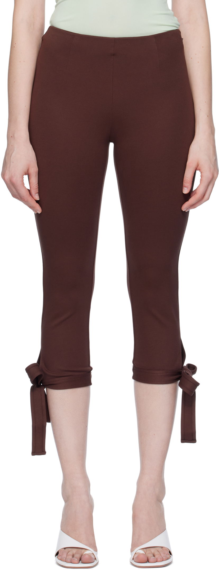 Damasker Miaou Miaou Emma Capri Short Leggings Brun | 1052PONCHO
