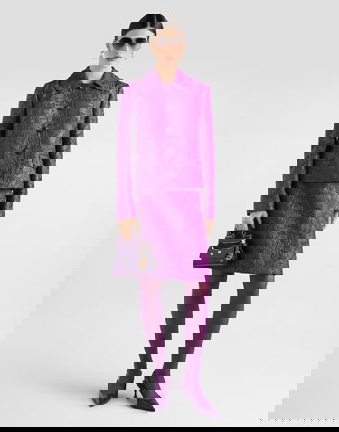 Kjol Dolce & Gabbana Dolce & Gabbana Peony Brocade A-Line Skirt Purpur | F4C2ETHJMQOF0571, 1