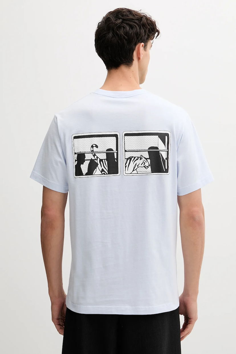 T-shirt KENZO Kenzo Printed T-Shirt Blå | FF65TS2564SG
