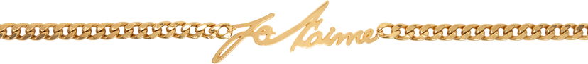 Armband Balmain Balmain Brass Chain Belt with "Je t'aime" Script Metallisk | EN1WJ174MBRA