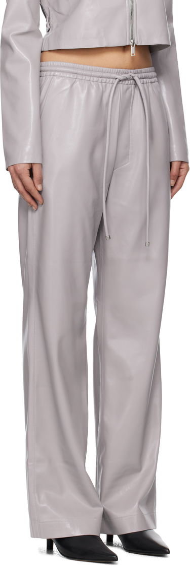 Byxor Nanushka Nanushka Calie Faux Leather Trousers Grå | NW25RSPA06492, 1