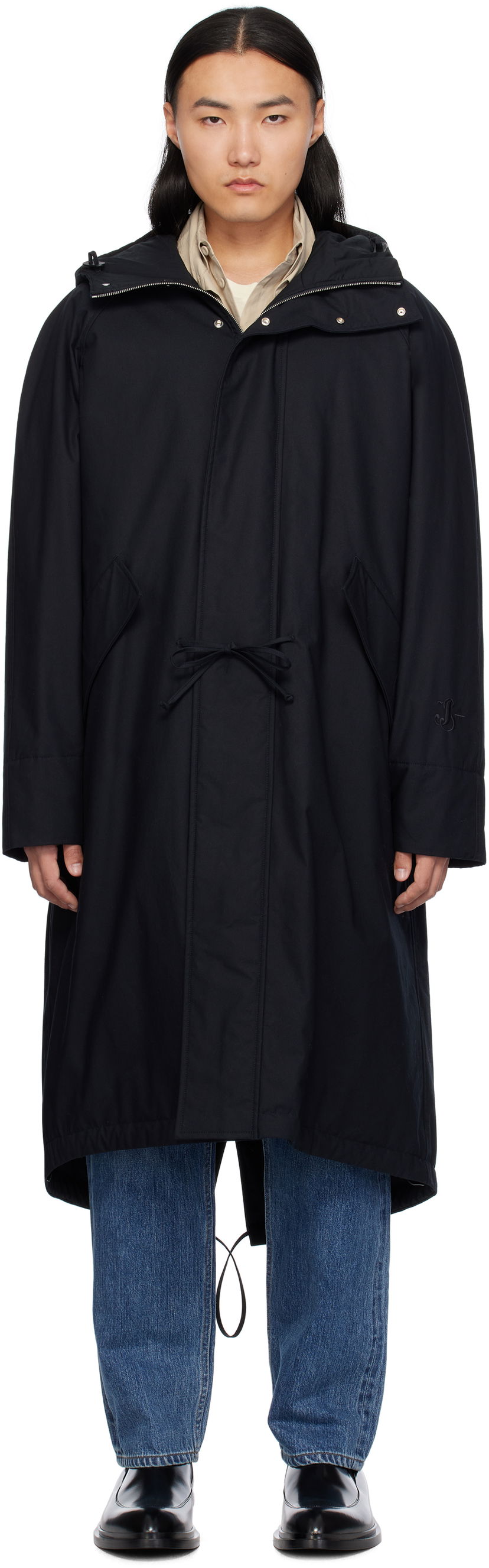 Parkas Jil Sander Hooded Coat Mörkblå | J47AA0114_J45039