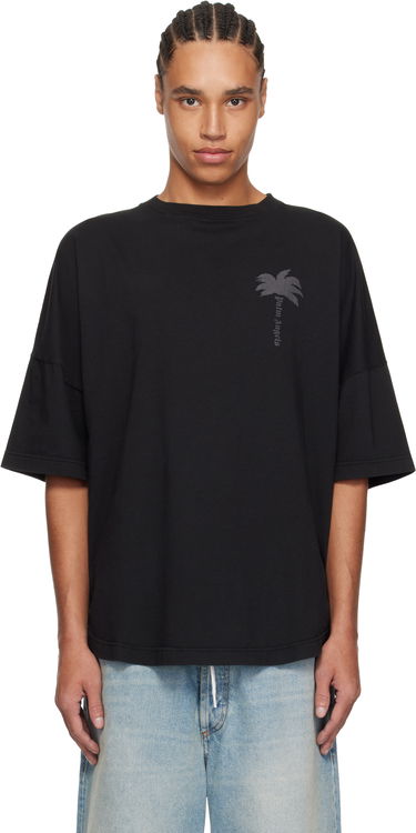 T-shirt Palm Angels Palm Angels Palms Over T-Shirt Svart | PMAA002S25JER0041313, 0