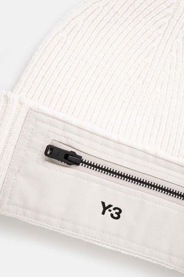 Mössa Y-3 Nylon Patch Beanie Beige | JI9282, 1