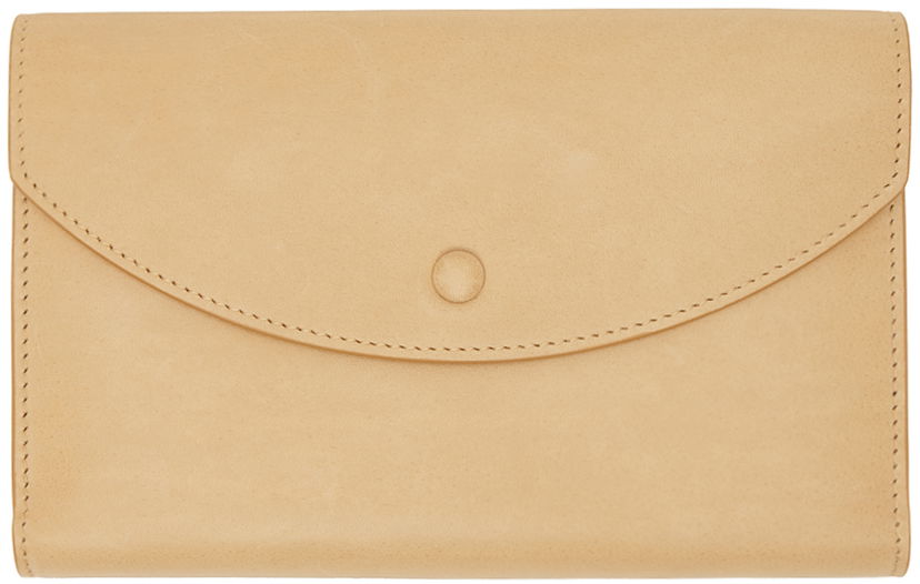 Plånbok The Row Leather Envelope Wallet Beige | W1677-L72