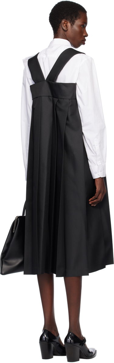 Klä Comme des Garçons Comme des Garçons Gabardine Midi Dress Svart | RO-A005-051-1, 2