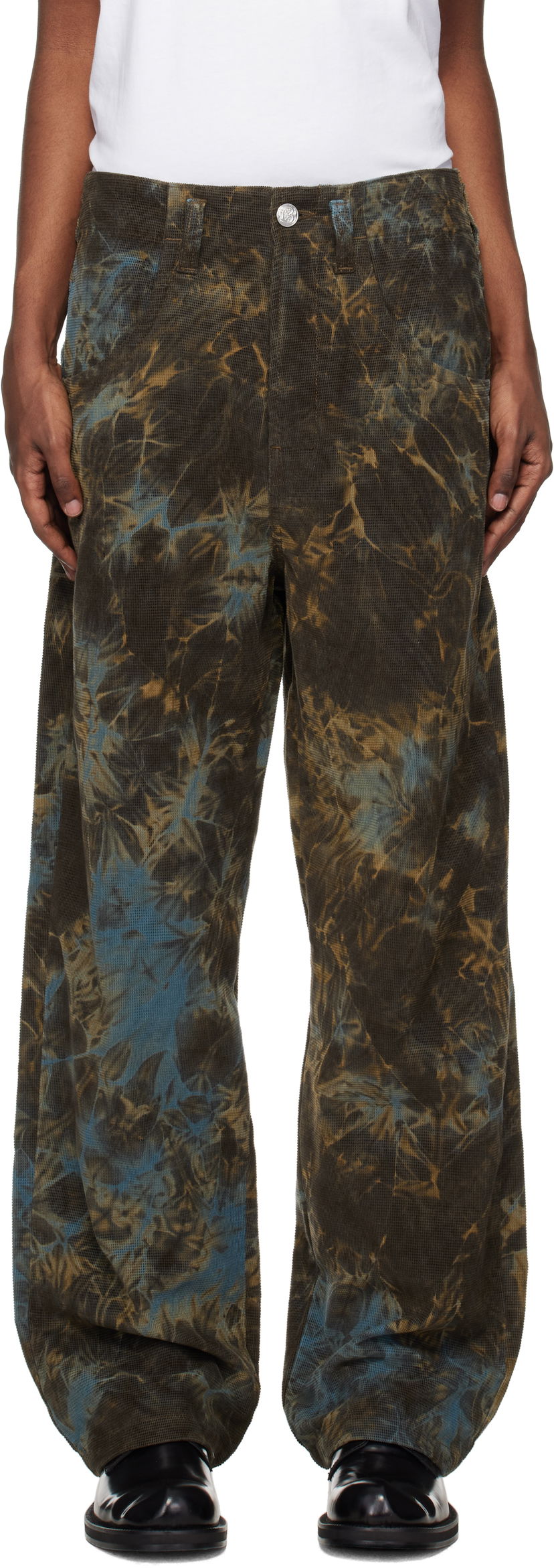 Byxor Bluemarble BLUEMARBLE Nebula Tie-Dye Corduroy Trousers Flerfärgad | PA41 CD02B24 GRE