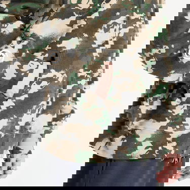 Sweatshirt BAPE A BATHING APE Map Camo Shark Relaxed Fit Full Zip Hoodie Grön | 001ZPL301001MGRN, 4