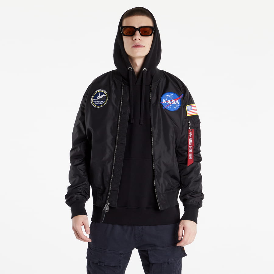 Bomberjacka Alpha Industries Bomber MA-1 TT NASA Reversible II Svart | 186101-03, 0