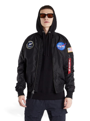 Bomberjacka Alpha Industries Bomber MA-1 TT NASA Reversible II Svart | 186101-03