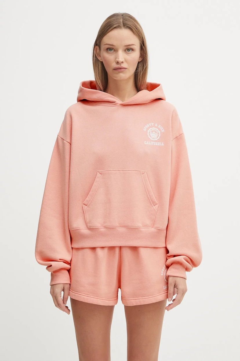 Sweatshirt Sporty & Rich Sporty & Rich California Emblem Soft Cropped Hoodie Rosa | ST085625508P141