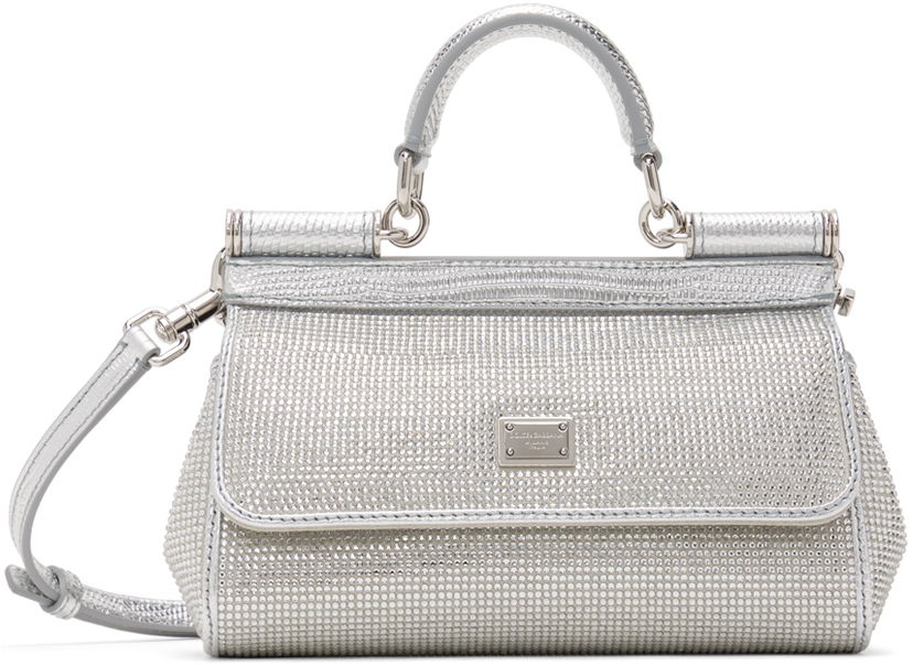 Handväska Dolce & Gabbana Silver Kim Kardashian Small Sicily Bag Grå | BB7116 AN241