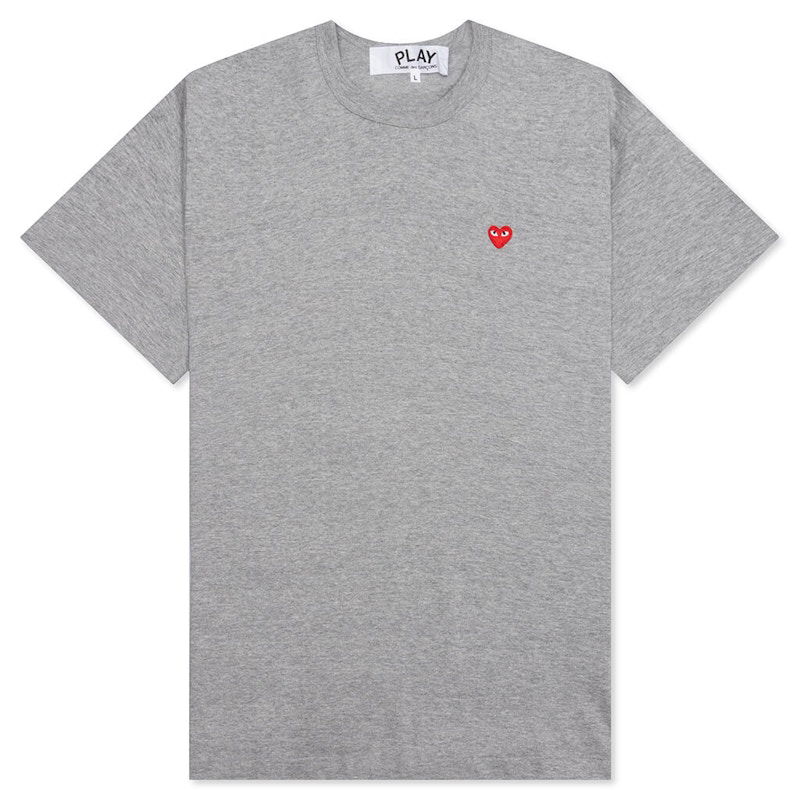 T-shirt Comme des Garçons Play Small Red Heart T-Shirt Grå | AZ-T305-051-1, 0
