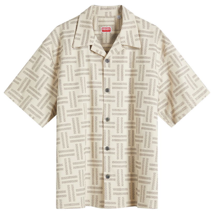 Skjorta KENZO Kenzo Woven Hawaiian Shirt Beige | FF55CH1109JF-10