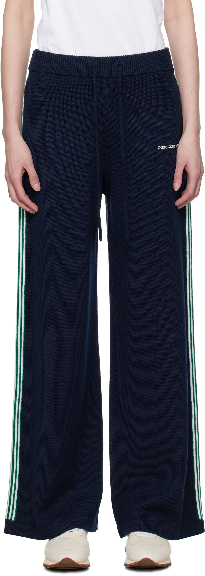 Träningsbyxor Casablanca Casablanca Knit Tennis Trousers Mörkblå | WPS25-KW-869-01