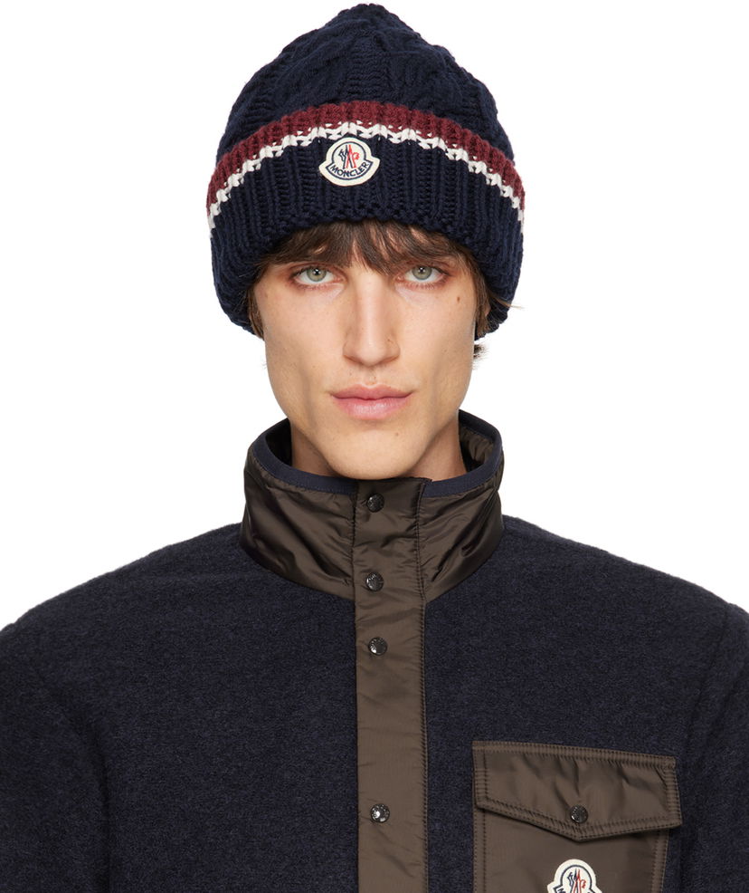 Mössa Moncler Navy Archivio Beanie Mörkblå | J20913B00061M1172