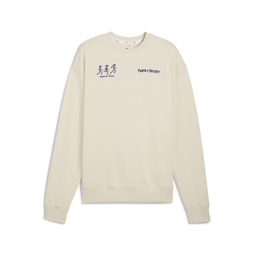 Sweatshirt Puma PUMA x SAYSKY Crewneck Sweatshirt Beige | 527557_87