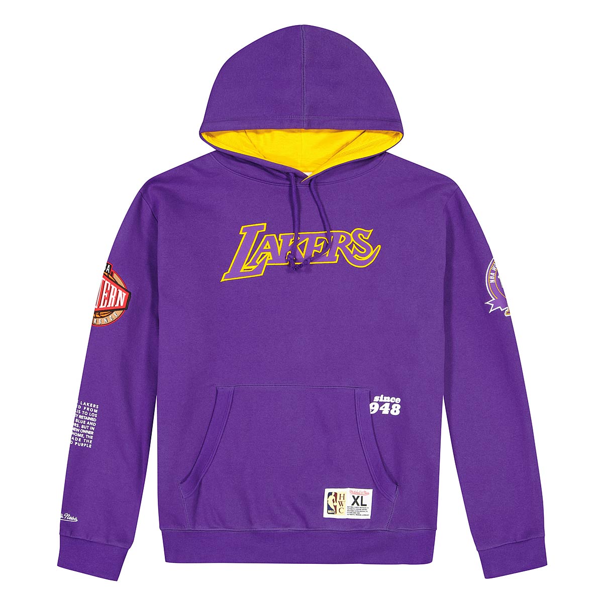 Sweatshirt Mitchell & Ness NBA LA Lakers Team Origins Fleece Hoodie Purple - Purpur | FPHD4849-LALYYPPPPURP, 0