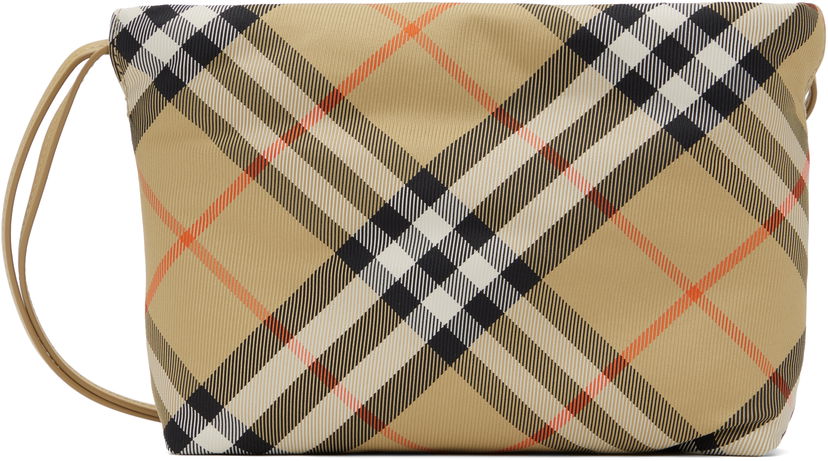 Tygpåse Burberry Burberry Kids Check Pouch Beige | 8096210
